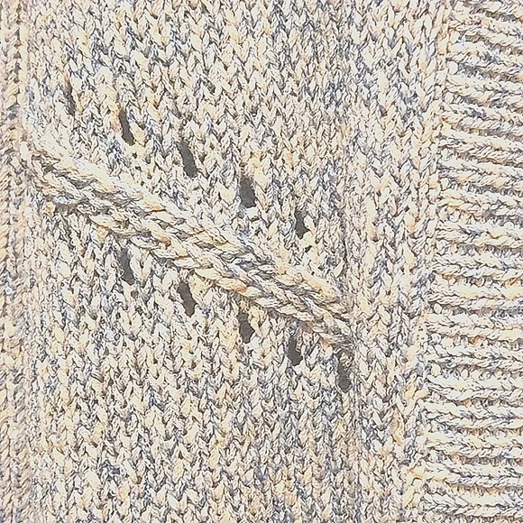 GAP Light Blue & White Open Front Knit Cardigan Sweater – Size M - Picture 5 of 5